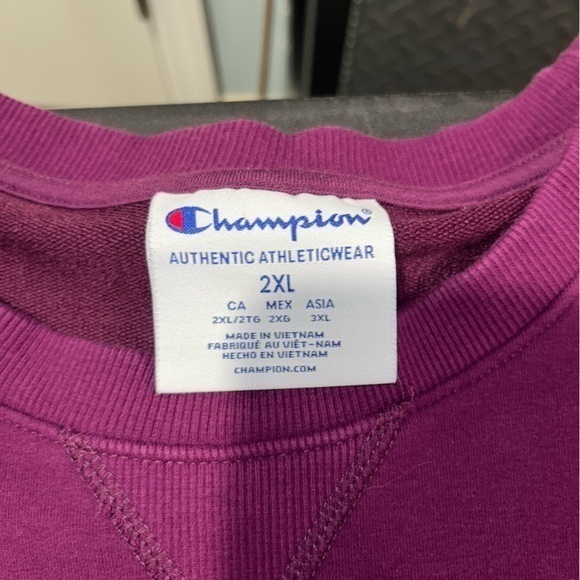 Champion Heritage‎ Retro Sport Crew Sweatshirt Women’s 2XL Venetian Purple - Picture 6 of 8